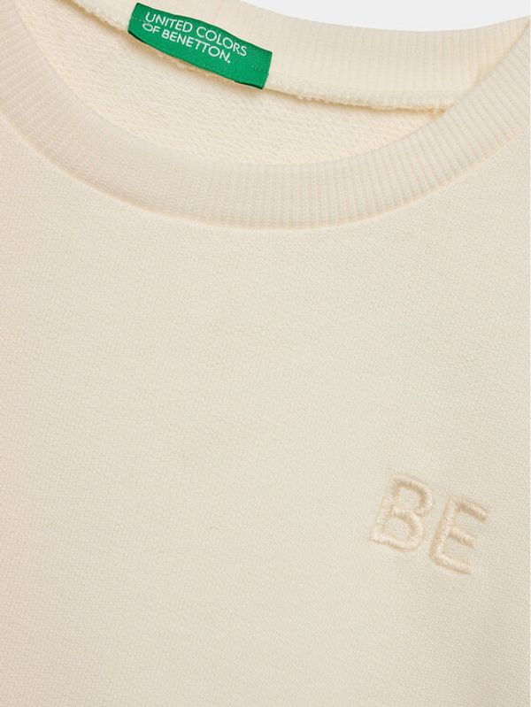 United Colors Of Benetton United Colors Of Benetton Суитшърт 3J68C10E1 Екрю Relaxed Fit