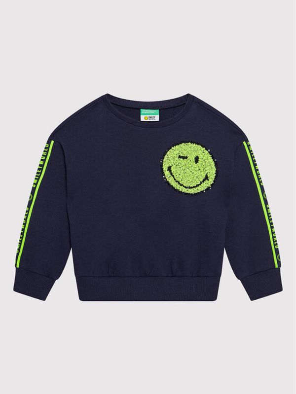 United Colors Of Benetton United Colors Of Benetton Суитшърт 3J68C15DX Тъмносин Regular Fit