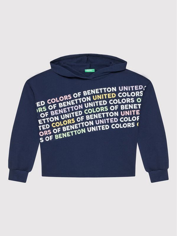 United Colors Of Benetton United Colors Of Benetton Суитшърт 3J68C200C Тъмносин Boxy Fit