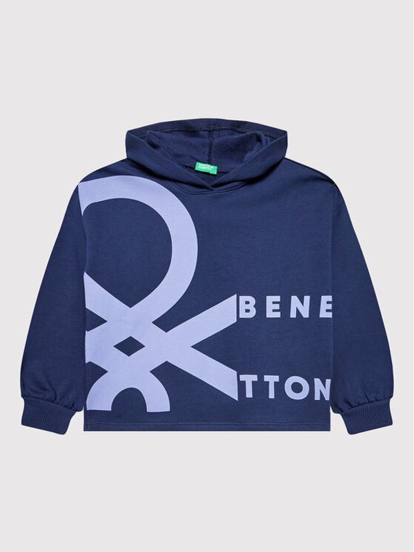 United Colors Of Benetton United Colors Of Benetton Суитшърт 3J68C200U Тъмносин Boxy Fit
