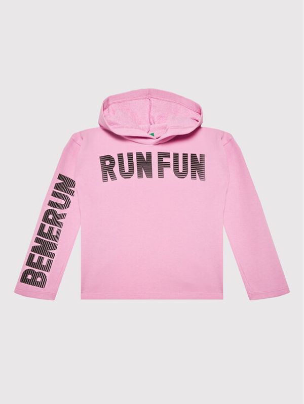 United Colors Of Benetton United Colors Of Benetton Суитшърт 3J68C2268 Розов Boxy Fit