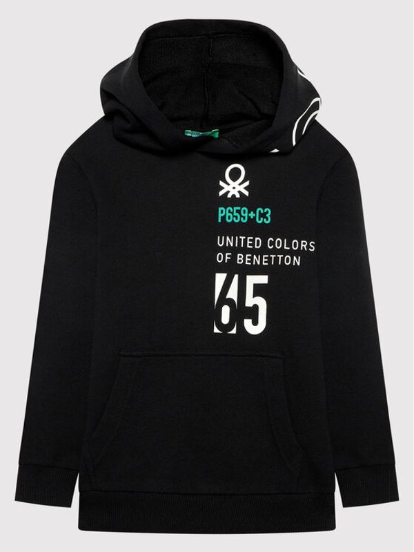 United Colors Of Benetton United Colors Of Benetton Суитшърт 3J68C2285 Черен Regular Fit