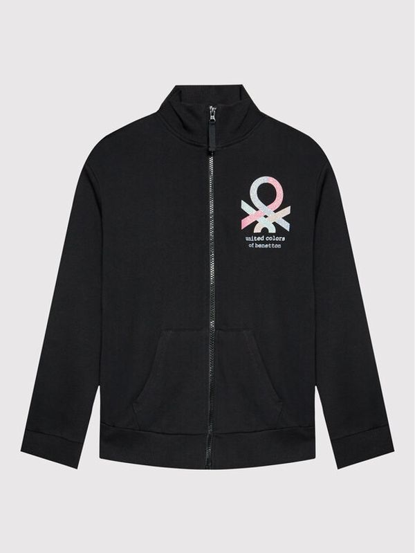 United Colors Of Benetton United Colors Of Benetton Суитшърт 3J68C500Q Черен Regular Fit