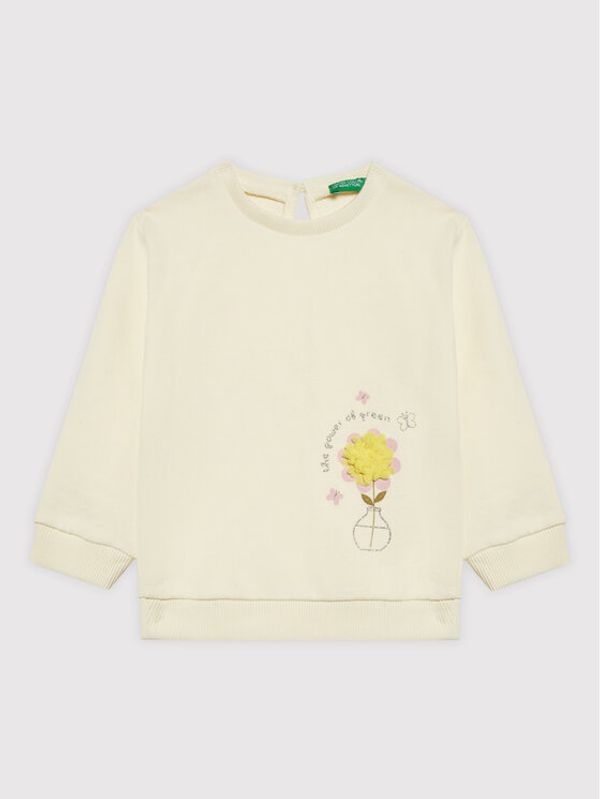 United Colors Of Benetton United Colors Of Benetton Суитшърт 3J68G101U Бежов Regular Fit