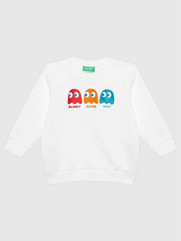 United Colors Of Benetton United Colors Of Benetton Суитшърт 3J68G102E Бял Regular Fit