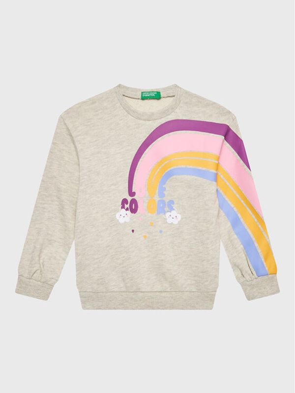 United Colors Of Benetton United Colors Of Benetton Суитшърт 3J68G107W Сив Regular Fit