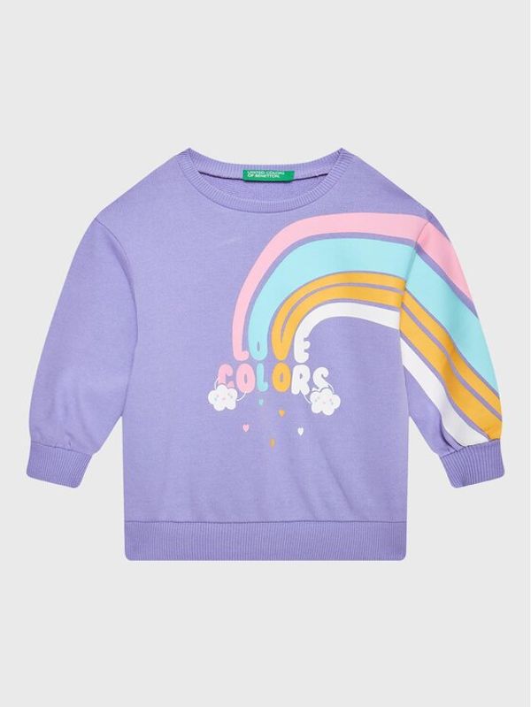 United Colors Of Benetton United Colors Of Benetton Суитшърт 3J68G107W Виолетов Regular Fit