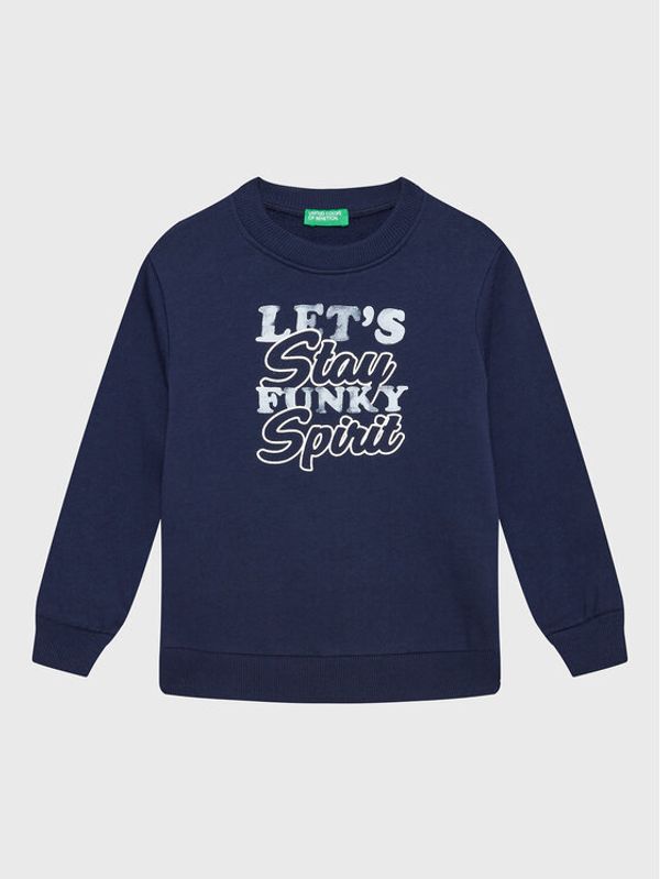 United Colors Of Benetton United Colors Of Benetton Суитшърт 3J68G108D Тъмносин Regular Fit