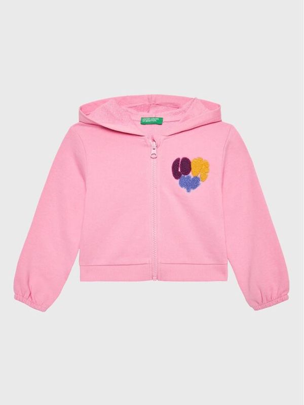 United Colors Of Benetton United Colors Of Benetton Суитшърт 3J68G501U Розов Regular Fit