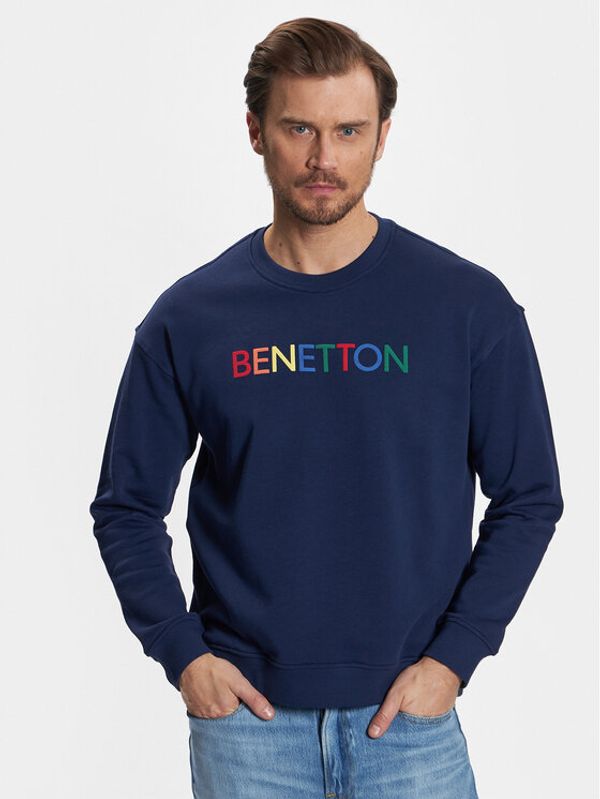 United Colors Of Benetton United Colors Of Benetton Суитшърт 3J68U100F Тъмносин Regular Fit