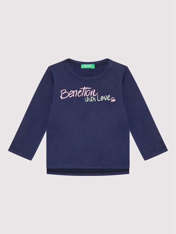 United Colors Of Benetton United Colors Of Benetton Суитшърт 3J70G100C Тъмносин Regular Fit