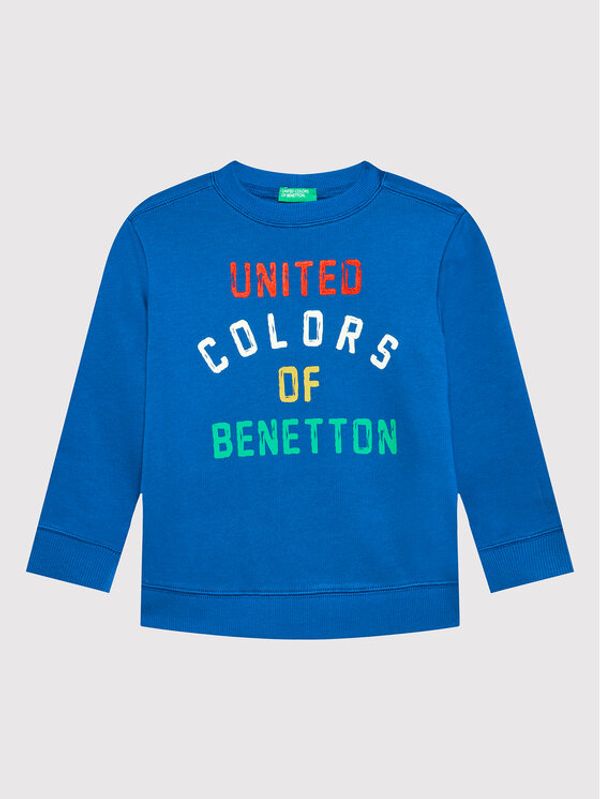 United Colors Of Benetton United Colors Of Benetton Суитшърт 3J70G104B Син Regular Fit