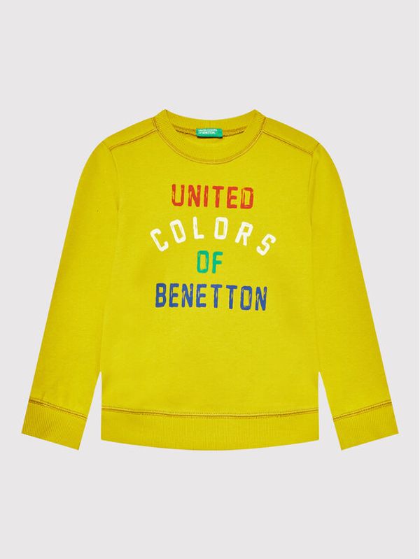 United Colors Of Benetton United Colors Of Benetton Суитшърт 3J70G104B Жълт Regular Fit
