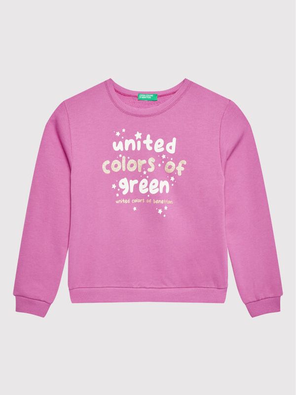 United Colors Of Benetton United Colors Of Benetton Суитшърт 3J70G104M Розов Regular Fit