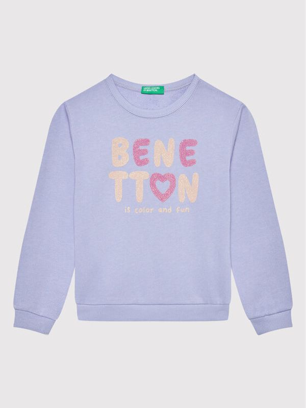 United Colors Of Benetton United Colors Of Benetton Суитшърт 3J70G104M Виолетов Regular Fit