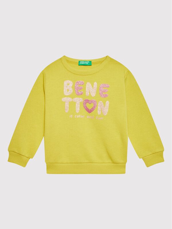 United Colors Of Benetton United Colors Of Benetton Суитшърт 3J70G104M Жълт Regular Fit