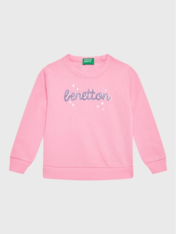 United Colors Of Benetton United Colors Of Benetton Суитшърт 3J70G107B Розов Regular Fit