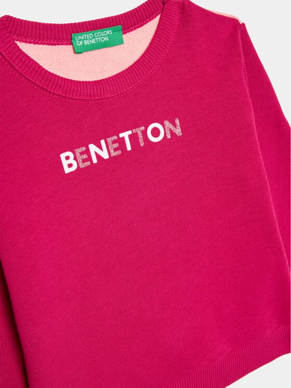 United Colors Of Benetton United Colors Of Benetton Суитшърт 3J70G10A5 Розов Regular Fit