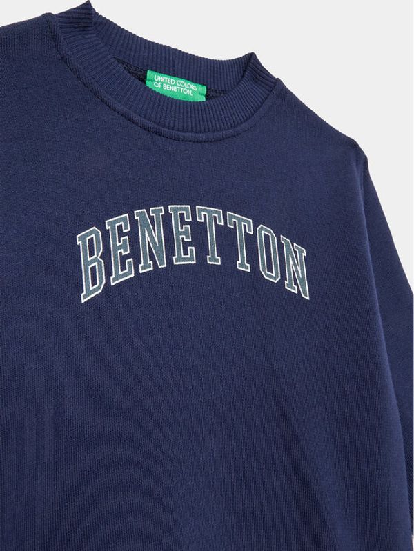 United Colors Of Benetton United Colors Of Benetton Суитшърт 3J70G10A7 Тъмносин Regular Fit