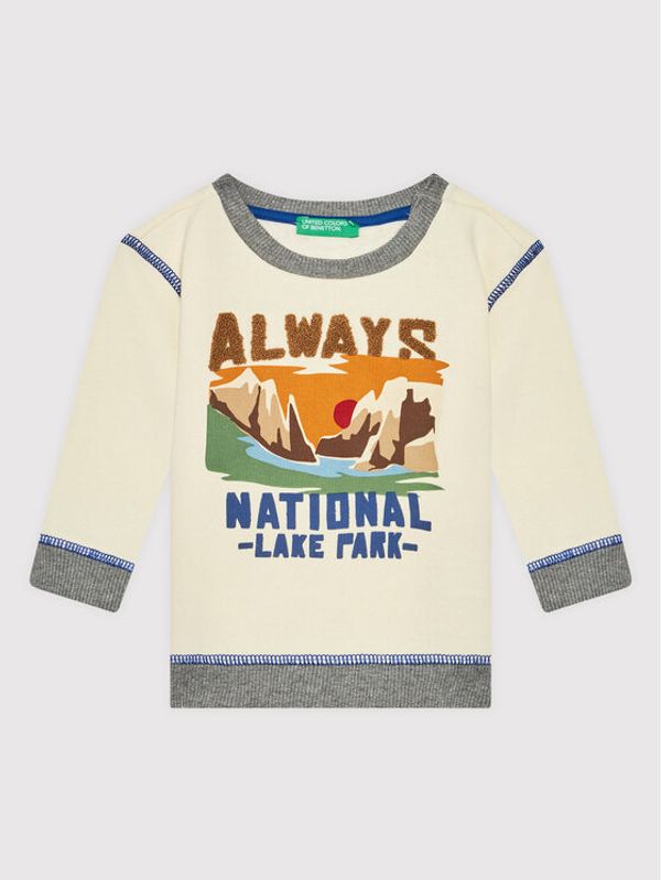 United Colors Of Benetton United Colors Of Benetton Суитшърт 3J73C15FZ Бежов Regular Fit