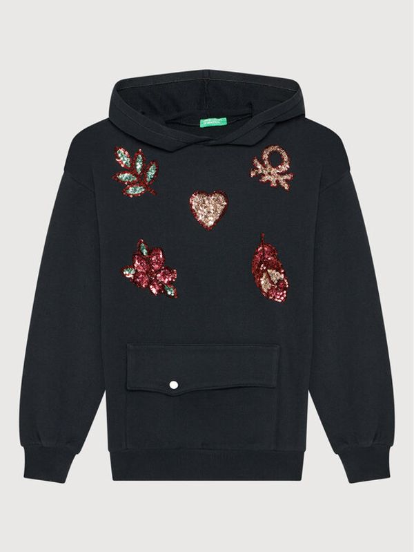 United Colors Of Benetton United Colors Of Benetton Суитшърт 3J74C2302 Черен Regular Fit