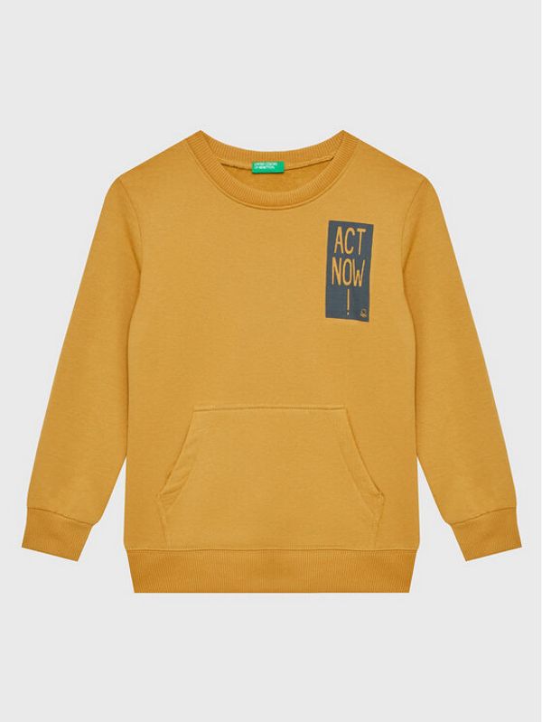 United Colors Of Benetton United Colors Of Benetton Суитшърт 3JLXC107O Жълт Regular Fit