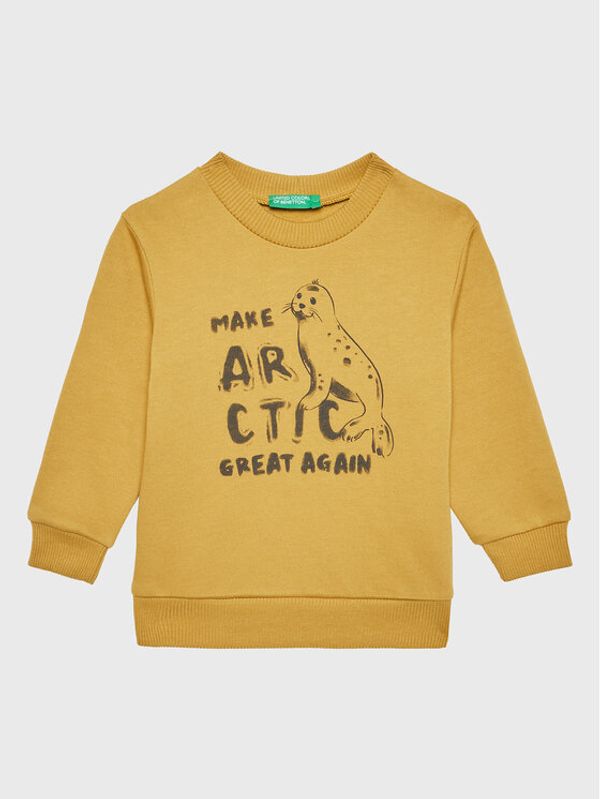 United Colors Of Benetton United Colors Of Benetton Суитшърт 3JLXG105F Жълт Regular Fit