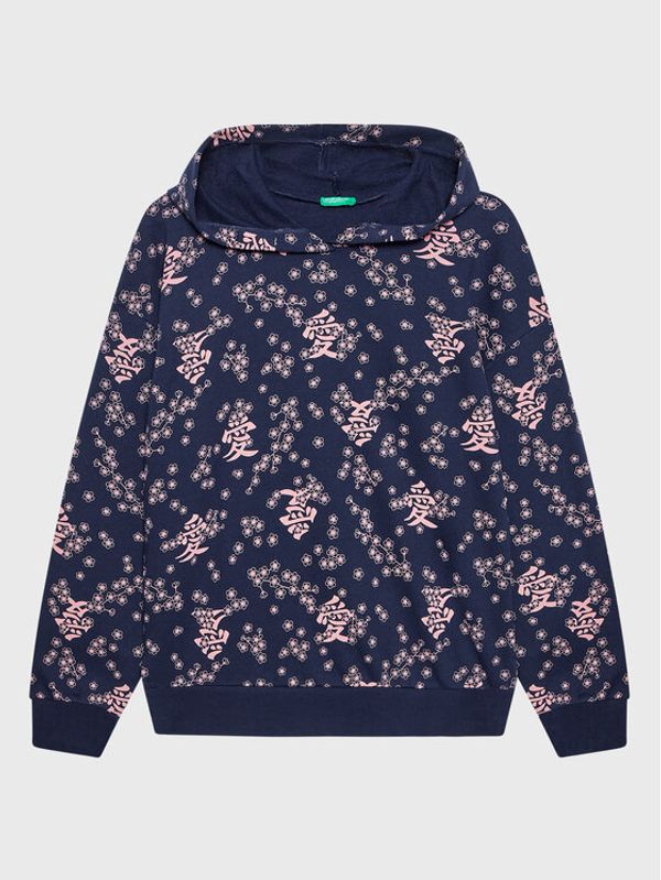 United Colors Of Benetton United Colors Of Benetton Суитшърт 3PK2C201D Тъмносин Relaxed Fit