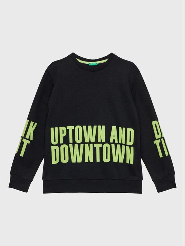 United Colors Of Benetton United Colors Of Benetton Суитшърт 3PK5C106N Черен Regular Fit