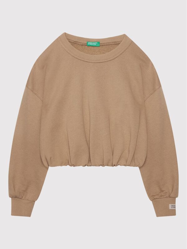 United Colors Of Benetton United Colors Of Benetton Суитшърт 3QLAC101S Кафяв Regular Fit