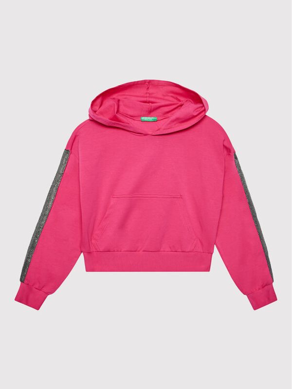 United Colors Of Benetton United Colors Of Benetton Суитшърт 3T32C200B Розов Relaxed Fit