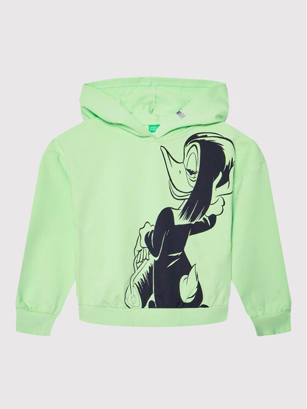 United Colors Of Benetton United Colors Of Benetton Суитшърт DISNEY 3CY4C200T Зелен Regular Fit