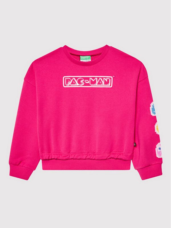 United Colors Of Benetton United Colors Of Benetton Суитшърт PAC-MAN 3J68C103D Розов Regular Fit