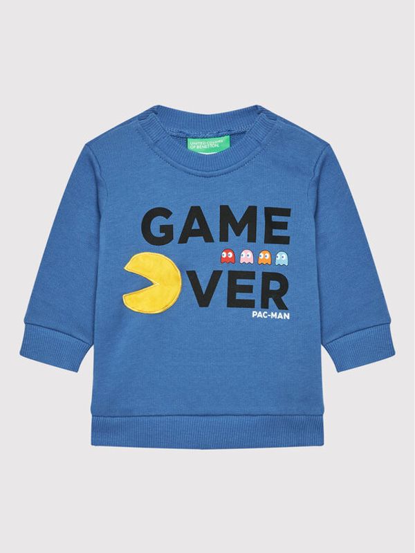 United Colors Of Benetton United Colors Of Benetton Суитшърт PAC-MAN 3J68G102E Син Regular Fit
