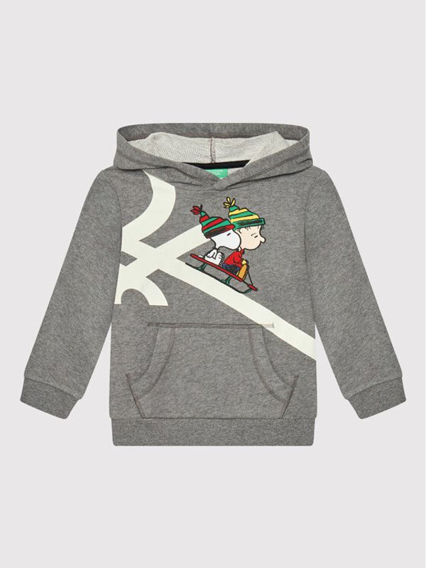 United Colors Of Benetton United Colors Of Benetton Суитшърт PEANUTS 3AC4C2303 Сив Regular Fit