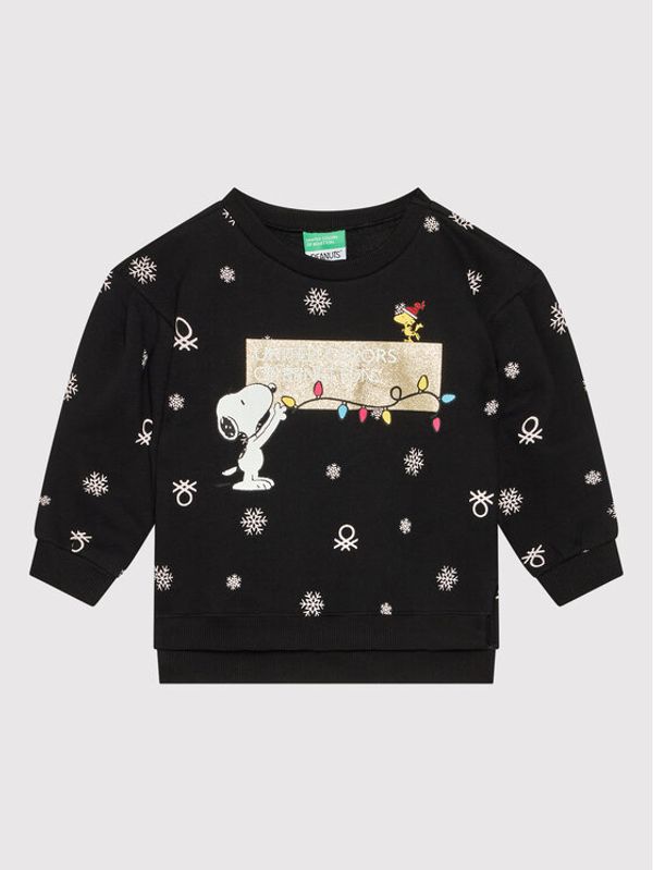 United Colors Of Benetton United Colors Of Benetton Суитшърт PEANUTS 3UJAC15GE Черен Regular Fit