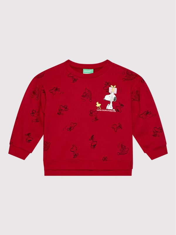 United Colors Of Benetton United Colors Of Benetton Суитшърт PEANUTS 3UJAC15GE Червен Regular Fit