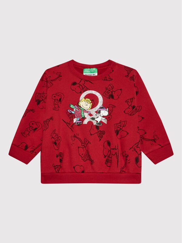 United Colors Of Benetton United Colors Of Benetton Суитшърт PEANUTS 3UJAC15GO Червен Regular Fit