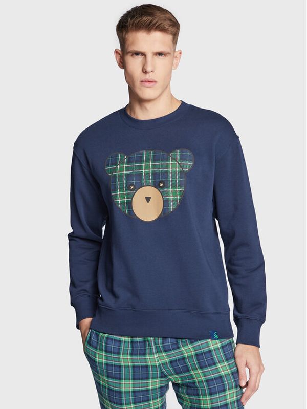 United Colors Of Benetton United Colors Of Benetton Тениска на пижама 3J684M00U Тъмносин Regular Fit