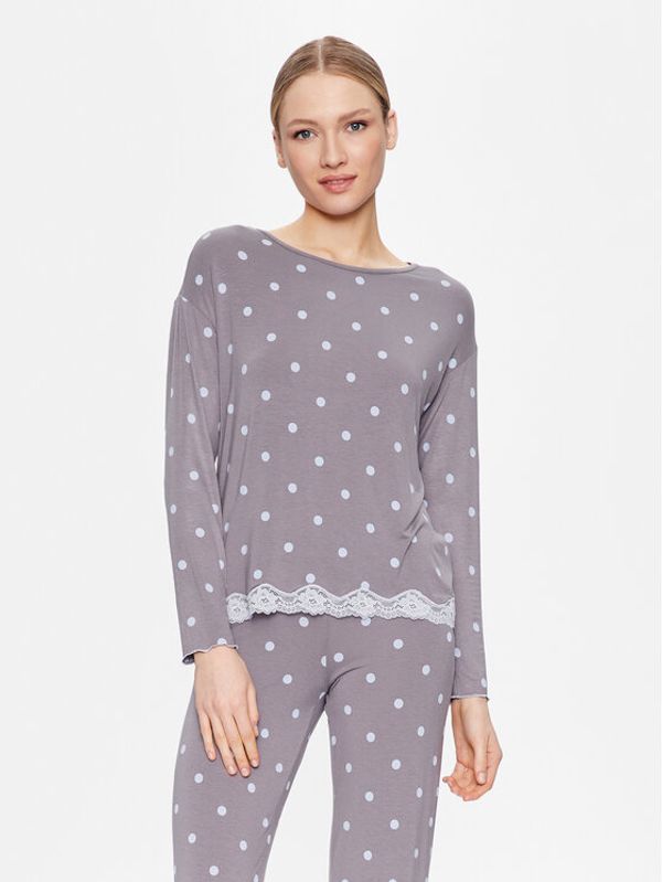 United Colors Of Benetton United Colors Of Benetton Тениска на пижама 3V383M03T Сив Regular Fit