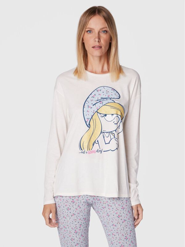 United Colors Of Benetton United Colors Of Benetton Тениска на пижама 3Y5E3M020 Бежов Regular Fit