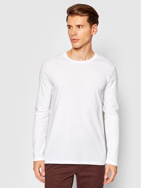 United Colors Of Benetton United Colors Of Benetton Тениска с дълъг ръкав 3U53J1F05 Бял Relaxed Fit