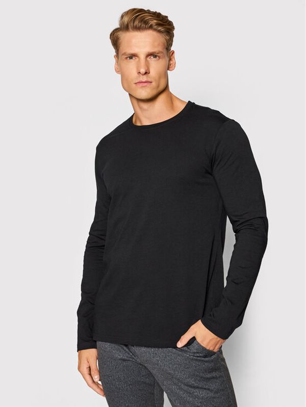 United Colors Of Benetton United Colors Of Benetton Тениска с дълъг ръкав 3U53J1F05 Черен Regular Fit
