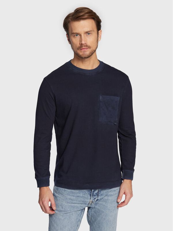 United Colors Of Benetton United Colors Of Benetton Тениска с дълъг ръкав 3ZITU103O Тъмносин Regular Fit