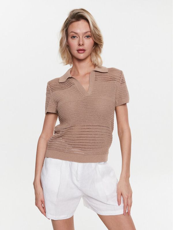 United Colors Of Benetton United Colors Of Benetton Тениска с яка и копчета 104LD300K Regular Fit