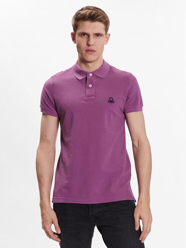 United Colors Of Benetton United Colors Of Benetton Тениска с яка и копчета 3089J3178 Regular Fit