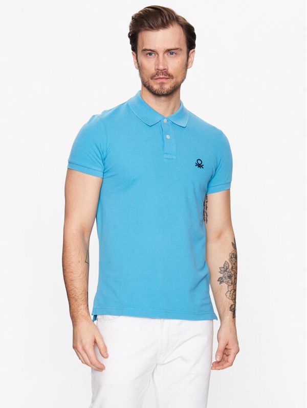 United Colors Of Benetton United Colors Of Benetton Тениска с яка и копчета 3089J3178 Regular Fit