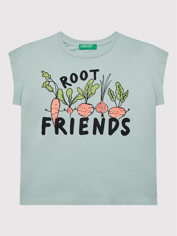 United Colors Of Benetton United Colors Of Benetton Тишърт 3096C102K Син Regular Fit