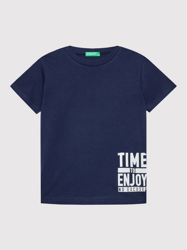 United Colors Of Benetton United Colors Of Benetton Тишърт 3096C103K Тъмносин Regular Fit