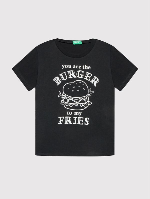 United Colors Of Benetton United Colors Of Benetton Тишърт 3096C104V Черен Regular Fit